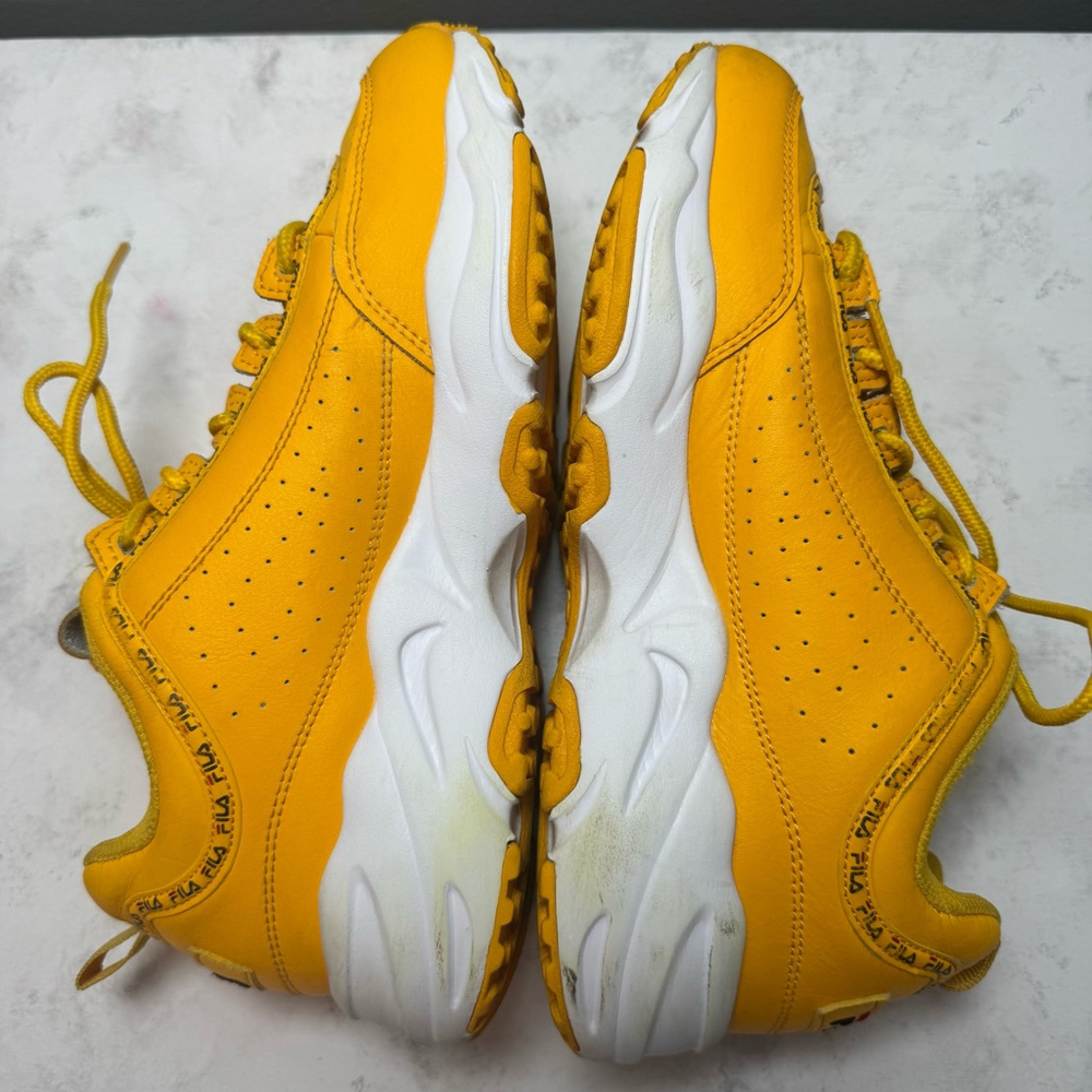 Women's Fila Disruptor II X Ray Tracer Sneakers Size 7.5 Canary Yellow - Picture 5 of 8